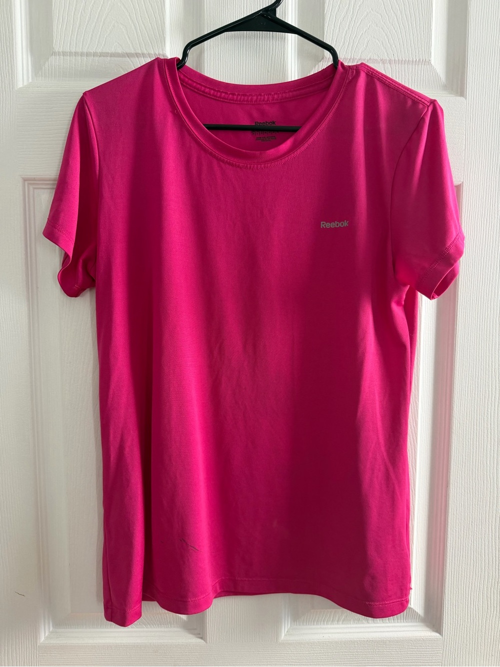 Reebok Women's Bright Pink Short Sleeve Crew Tee